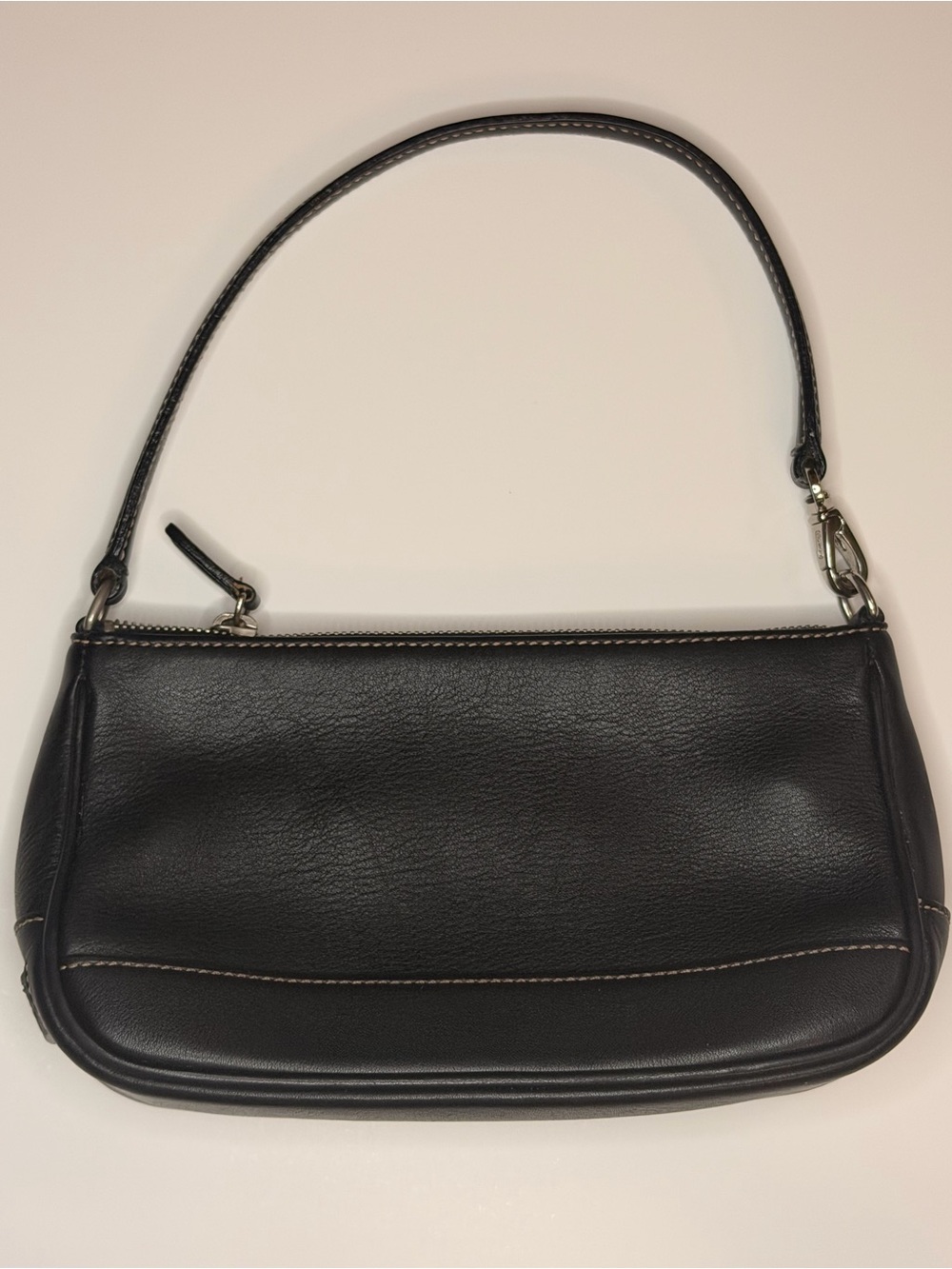 🖤 VINTAGE Coach Black Leather Hamptons Demi Baguette (Y2K 2003) 🖤